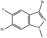 6-dibroMo-5-fluoro-1-Methyl-1H-indazole Struktur