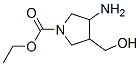 1-Pyrrolidinecarboxylicacid,3-amino-4-(hydroxymethyl)-,ethylester(9CI) Struktur