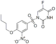 1-(4-butoxy-3-nitro-phenyl)sulfonyl-5-fluoro-pyrimidine-2,4-dione Struktur