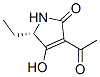 2H-Pyrrol-2-one, 3-acetyl-5-ethyl-1,5-dihydro-4-hydroxy-, (S)- (9CI) Struktur