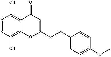 5,8-dihydroxy-2-(2-(4-methoxyphenyl)ethyl)chromone Struktur