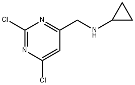 Cyclopropyl-(2,6-dichloro-pyrimidin-4-ylmethyl)-amine Struktur