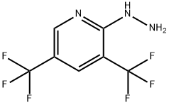 2-hydrazino-3,5-bis(trifluoromethyl)pyridine Struktur