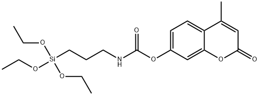 O-4-METHYLCOUMARINYL-N-[3-(TRIETHOXYSILYL)PROPYL]CARBAMATE Struktur