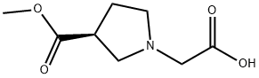 (S)-2-(3-(Methoxycarbonyl)pyrrolidin-1-yl)acetic acid Struktur