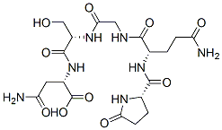 pyroglutamyl-glutaminyl-glycyl-seryl-asparagine Struktur