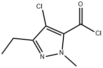 1H-Pyrazole-5-carbonyl chloride, 4-chloro-3-ethyl-1-methyl- (9CI) Struktur