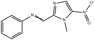 1-(1-methyl-5-nitro-imidazol-2-yl)-N-phenyl-methanimine Struktur