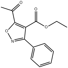 ETHYL 5-ACETYL-3-PHENYLISOXAZOLE-4-CARBOXYLATE Struktur