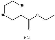 2-Piperazinecarboxylic acid, ethyl ester, dihydrochloride Struktur