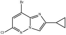 8-Bromo-6-chloro-2-cyclopropylimidazo-[1,2-b]pyridazine Struktur