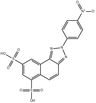 2-(p-nitrophenyl)-2H-naphtho[1,2-d]triazole-6,8-disulphonic acid Struktur