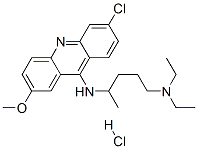 N4-(6-chloro-2-methoxyacridin-9-yl)-N1,N1-diethylpentane-1,4-diamine hydrochloride Struktur