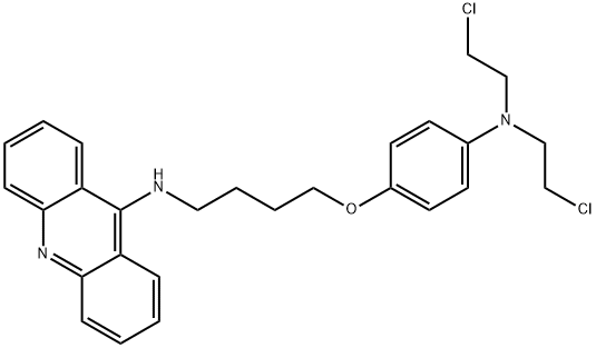 N-(4-(4-(Bis(2-chloroethyl)amino)phenoxy)butyl)-9-acridinamine Struktur