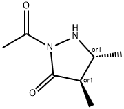 3-Pyrazolidinone, 2-acetyl-4,5-dimethyl-, trans- (9CI) Struktur