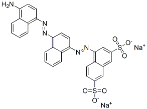 2,7-Naphthalenedisulfonic acid, 4-[[4-[(4-amino-1-naphthalenyl) azo]-1-naphthalenyl]azo]-, disodium salt Struktur