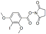 N-succinimidyl-2,4-dimethoxy-3-iodobenzoate Struktur