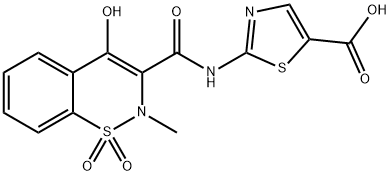 2-{[(4-羥基-2-甲基-1,1-二氧代-2H-1,2-苯 結(jié)構(gòu)式