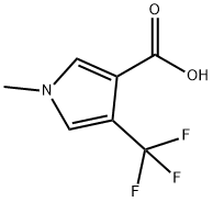 1-Methyl-4-(trifluoromethyl)-1H-pyrrole-3-carboxylic acid Struktur