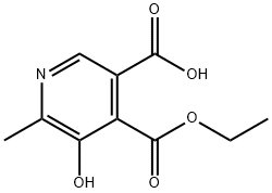 3,4-Pyridinedicarboxylic  acid,  5-hydroxy-6-methyl-,  4-ethyl  ester Struktur