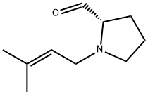 2-Pyrrolidinecarboxaldehyde,1-(3-methyl-2-butenyl)-,(S)-(9CI) Struktur