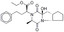 (αS,3S,5aS,8aS,9aS)-Decahydro-9a-hydroxy-3-Methyl-1,4-dioxo-α-(2-phenylethyl)-2H-cyclopenta[4,5]pyrrolo[1,2-a]pyrazine-2-acetic Acid Ethyl Ester Struktur