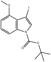 tert-Butyl 3-iodo-4-methoxy-1H-indole-1-carboxylate Struktur