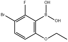 2-Fluoro-3-bromo-6-ethoxyphenylboronic acid Struktur