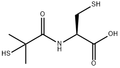 N-(2-Mercapto-2-methylpropionyl)-DL-cysteine Struktur