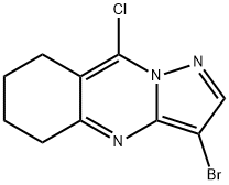 Pyrazolo[5,1-b]quinazoline, 3-broMo-9-chloro-5,6,7,8-tetrahydro Struktur