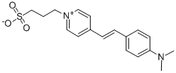 3-(4-[(E)-2-[4-(DIMETHYLAMINO)PHENYL]VINYL]PYRIDINIUM-1-YL)PROPANE-1-SULFONATE Struktur