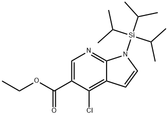 ethyl 4-chloro-1-(triisopropylsilyl)-1H-pyrrolo[2,3-b]pyridine-5-carboxylate Struktur