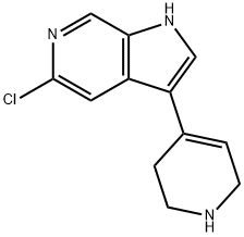 5-chloro-3-(1,2,3,6-tetrahydropyridin-4-yl)-1H-pyrrolo[2,3-c]pyridine Struktur