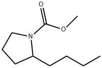 1-Pyrrolidinecarboxylic  acid,  2-butyl-,  methyl  ester Struktur