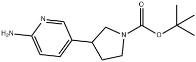 tert-butyl 3-(6-aMinopyridin-3-yl)pyrrolidine-1-carboxylate Struktur