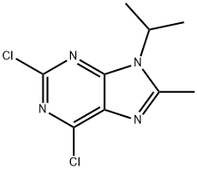 2,6-二氯-9-異丙基-8-甲基-9H-嘌呤 結(jié)構(gòu)式