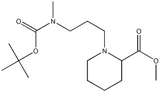 1-[3-(tert-Butoxycarbonyl-Methyl-aMino)-propyl]-piperidine-
2-carboxylic acid Methyl ester Struktur