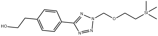 2-{4-[2-(2-TriMethylsilanyl-ethoxyMethyl)-2H-tetrazol-5-yl]-phenyl}-ethanol Struktur