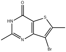 7-BroMo-2,6-diMethyl-3H-thieno[3,2-d]pyriMidin-4-one Struktur