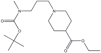 1-[3-(tert-Butoxycarbonyl-Methyl-aMino)-propyl]-piperidine-
4-carboxylic acid ethyl ester Struktur