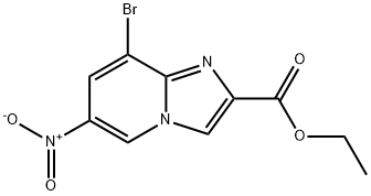 6-Nitro-8-broMo-iMidazo[1,2-a]pyridine-2-carboxylic acid ethyl ester Struktur