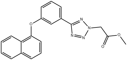 Methyl 2-[5-[3-(1-Naphthyloxy)phenyl]-2H-tetrazol-2-yl]acetate Struktur