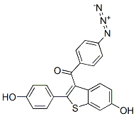 3-(4-azidobenzoyl)-6-hydroxy-2-(4-hydroxyphenyl)benzo(b)thiophene Struktur