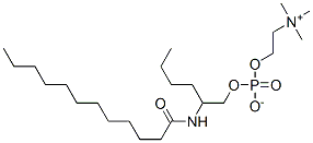 2-dodecanoylamino-1-hexanolphosphocholine Struktur