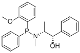 (SP)-(-)-N-METHYL-N-[(1R,2S)-(2-HYDROXY-1-METHYL-2-PHENYL)ETHYL]AMINO-O-ANIYSYLPHENYLPHOSPHINE Struktur