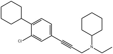 N-[3-(3-CHLORO-4-CYCLOHEXYLPHENYL)-2-PROPYNYL]-N-ETHYL-CYCLOHEXANE AMINE Struktur