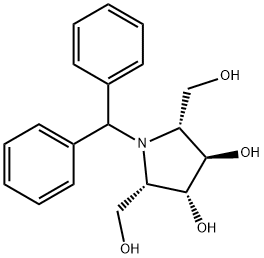 N-Diphenylmethyl 2,5-Anhydro-2,5-imino-D-glucitol Struktur