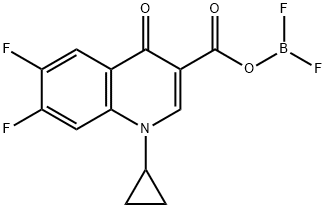 4(1H)-Quinolinone, 1-cyclopropyl-3-[[(difluoroboryl)oxy]carbonyl]-6,7-difluoro- (9CI) Struktur