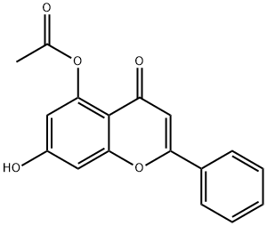 5-Acetoxy-7-hydroxyflavone Struktur