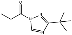 1H-1,2,4-Triazole,  3-(1,1-dimethylethyl)-1-(1-oxopropyl)-  (9CI) Struktur